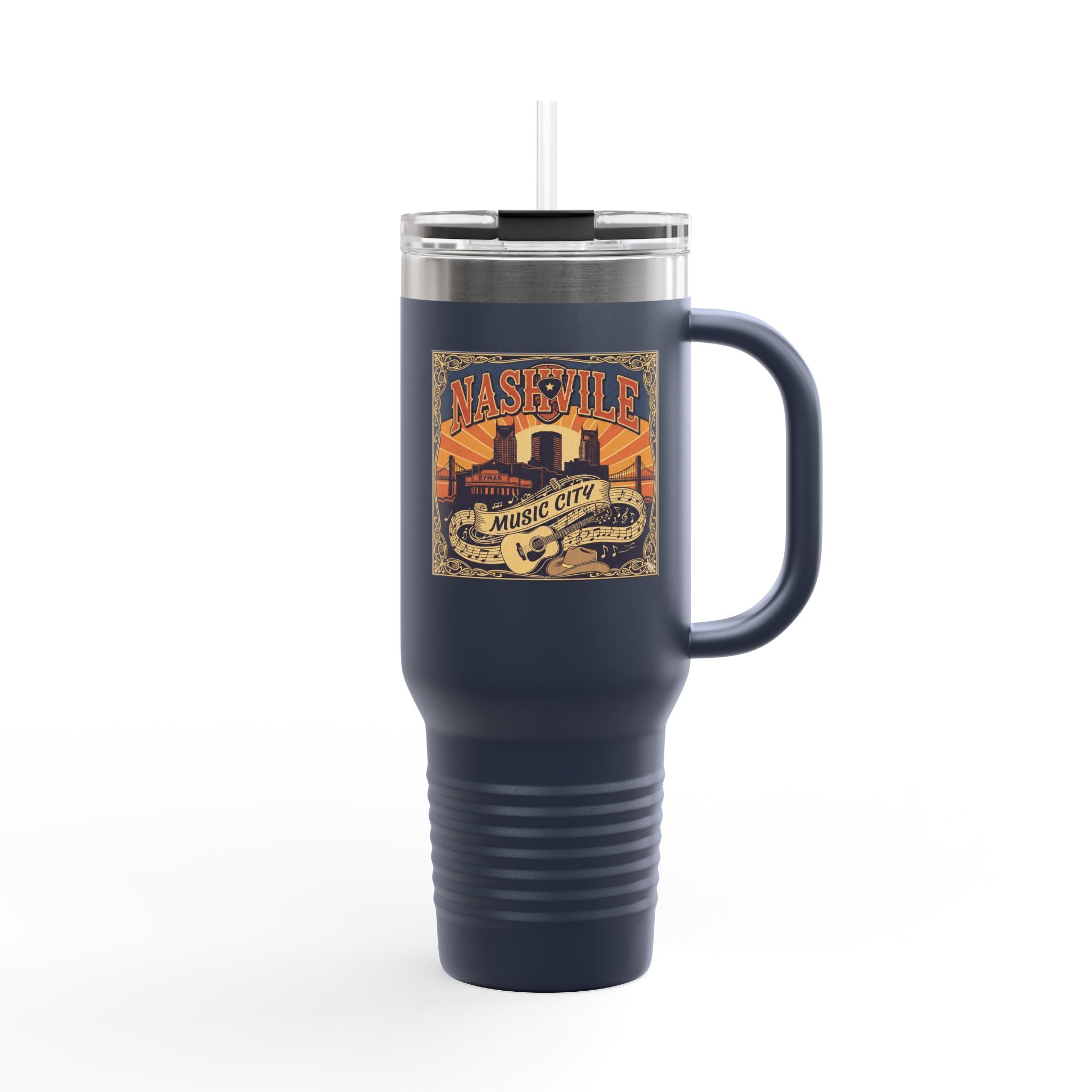 Nashville Music City 40oz Insulated Travel Mug