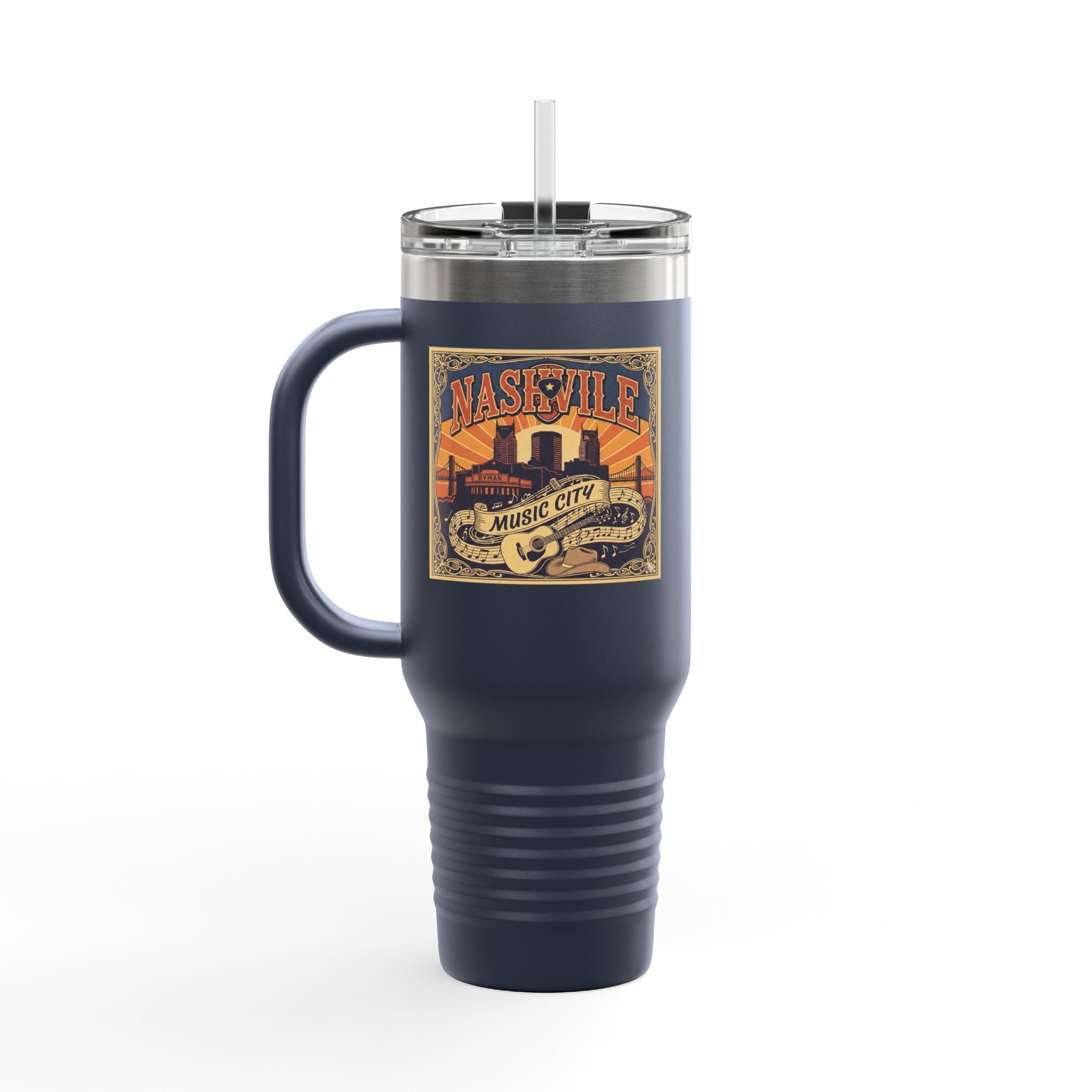 Nashville Music City 40oz Insulated Travel Mug