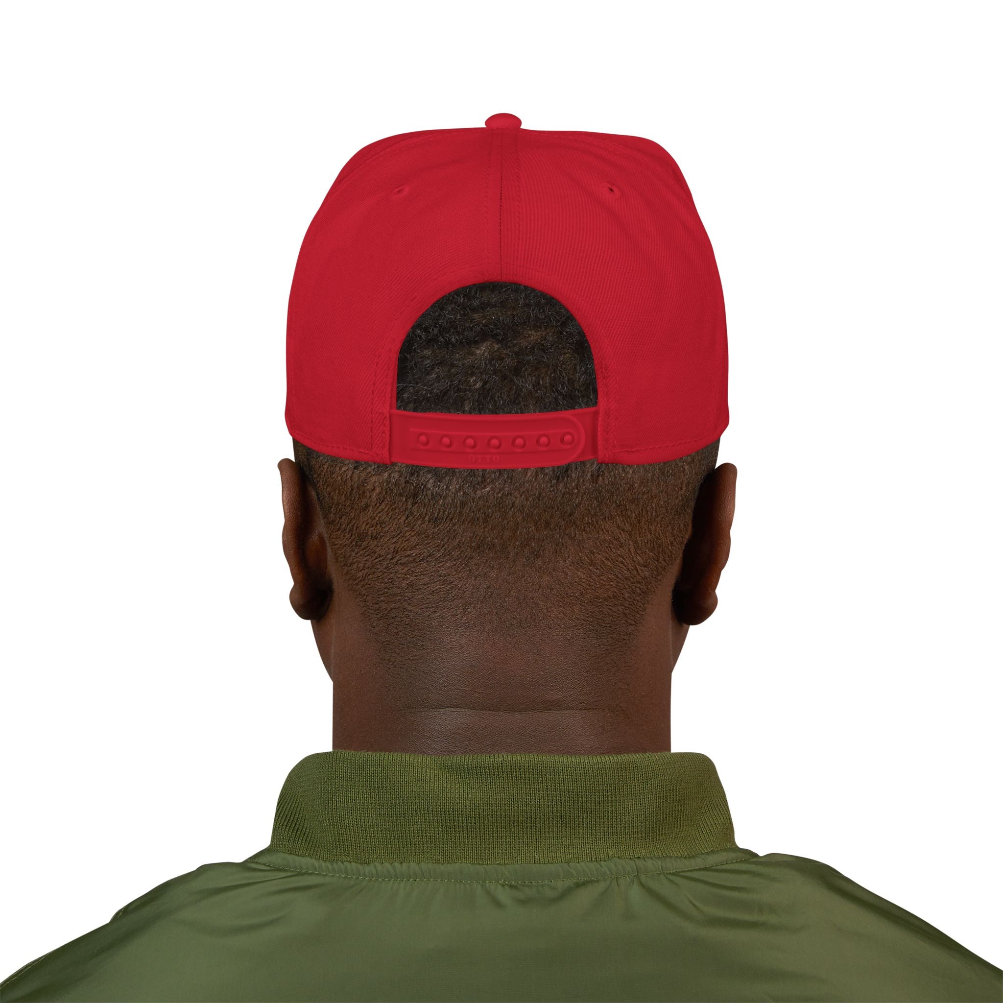 Embroidered Lion Crest Snapback Hat — Classic White & Black Baseball Cap