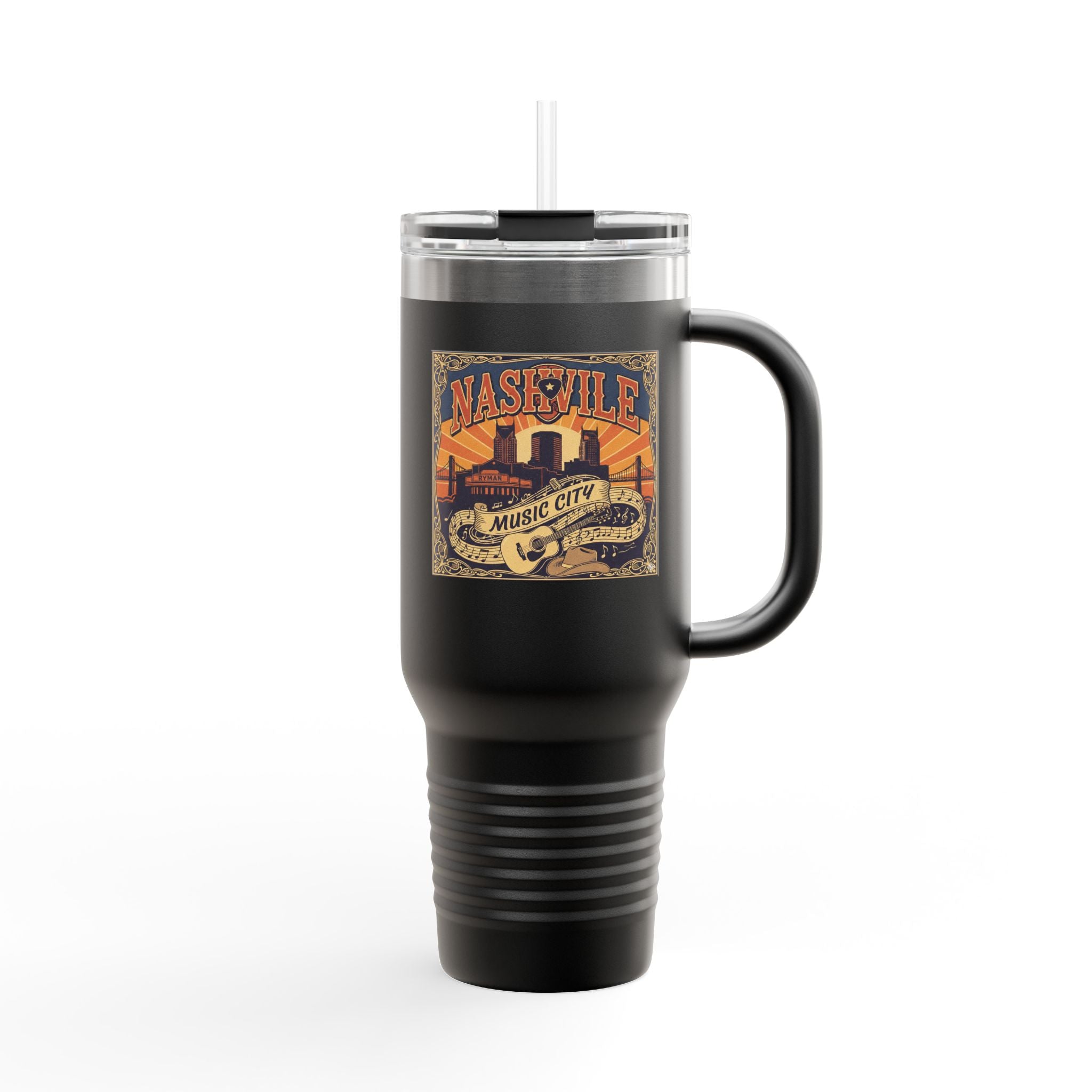 Nashville Music City 40oz Insulated Travel Mug