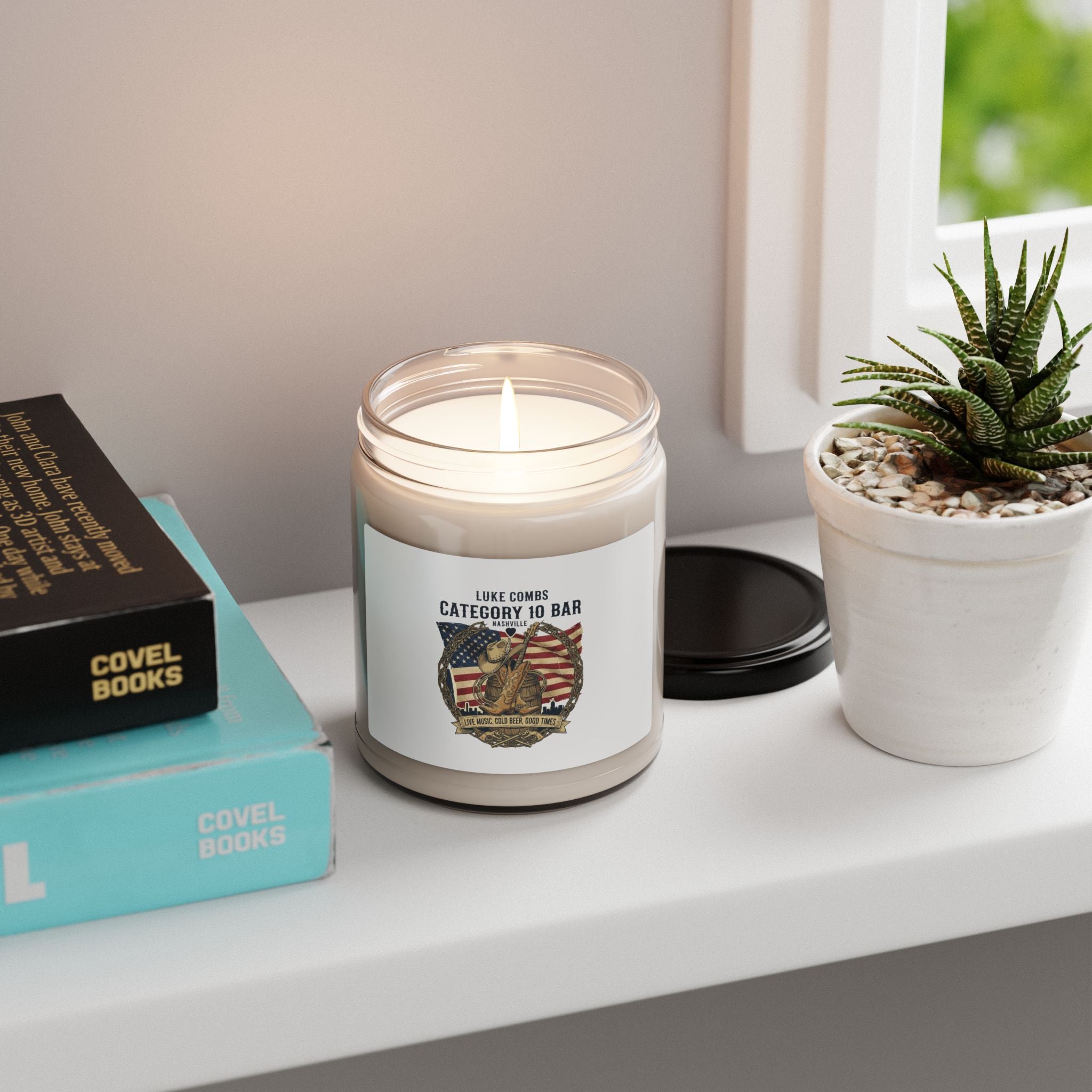 Soy Candle — Luke Combs “Category 10 Bar” Patriotic Scented Candle (9oz)