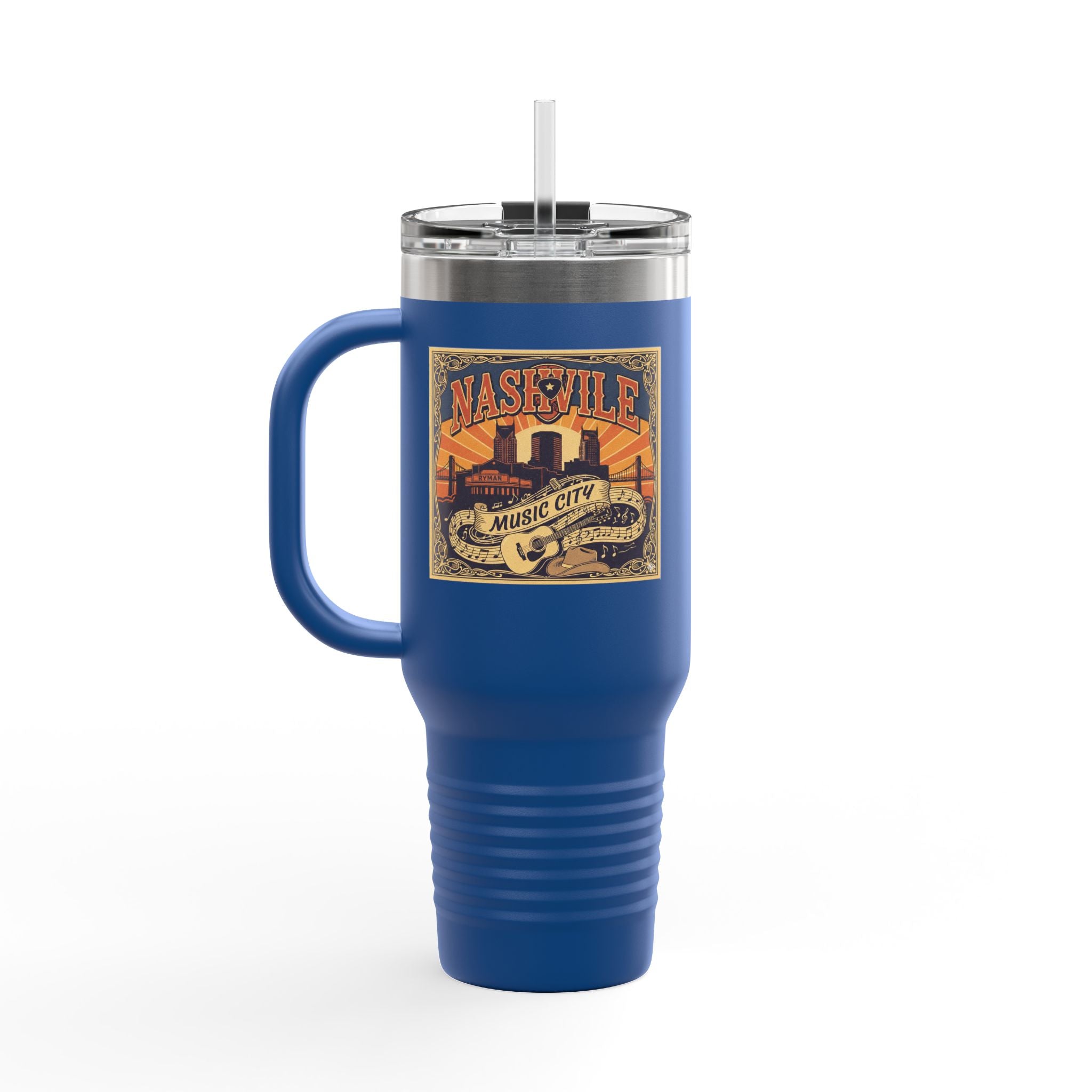 Nashville Music City 40oz Insulated Travel Mug