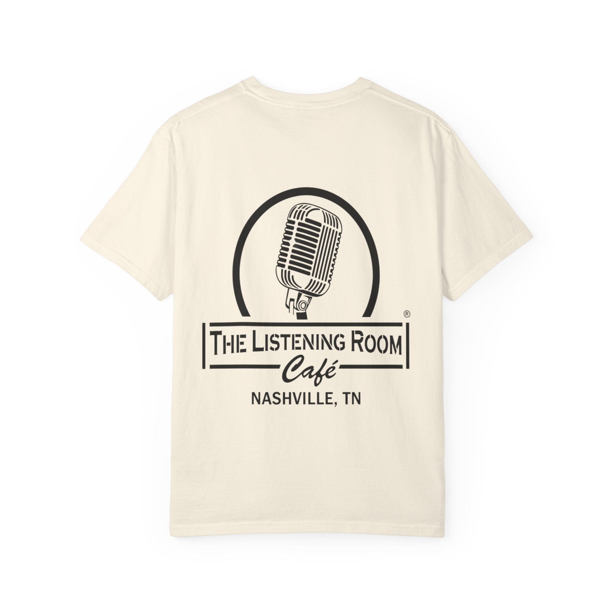 Men’s Live Music Nightly T-Shirt — Nashville Listening Room Vintage Microphone Tee