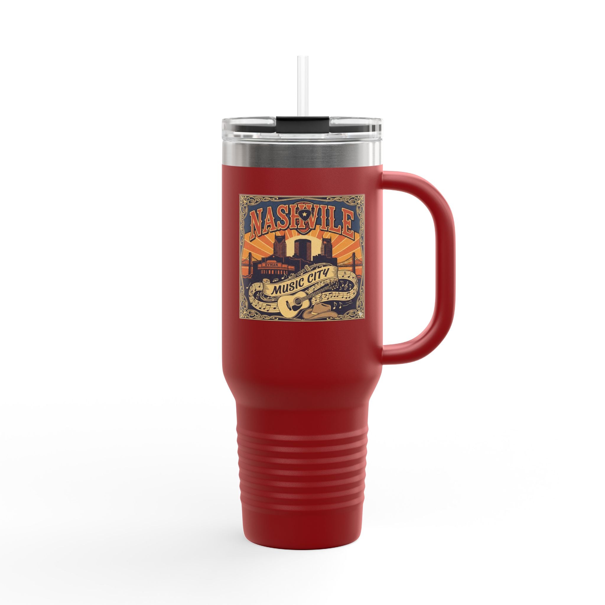 Nashville Music City 40oz Insulated Travel Mug