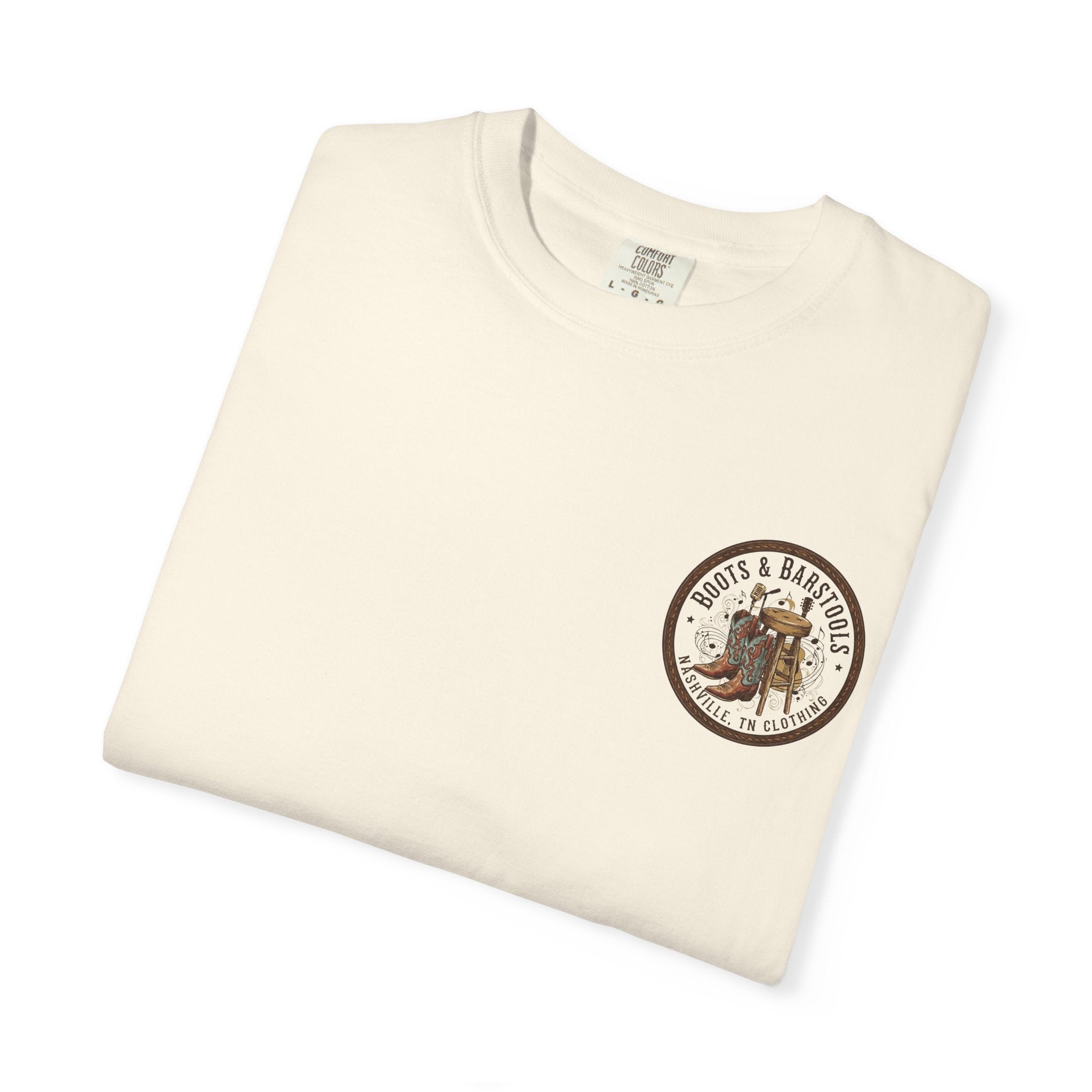 Nashville Cowboy Boots T-Shirt — Vintage American Flag Graphic