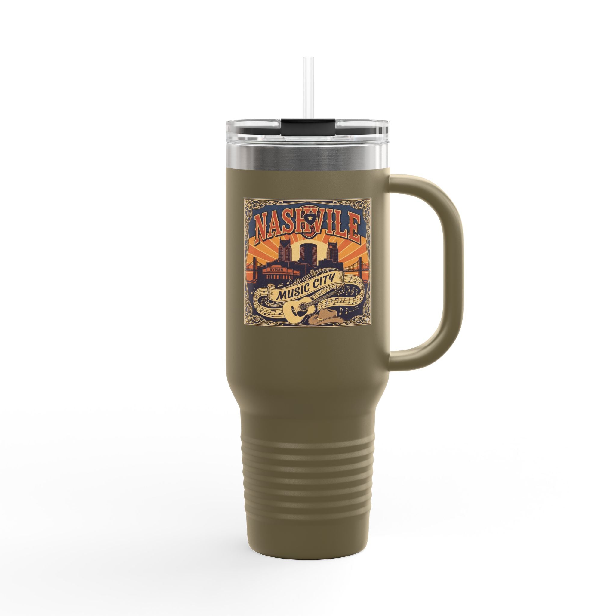 Nashville Music City 40oz Insulated Travel Mug