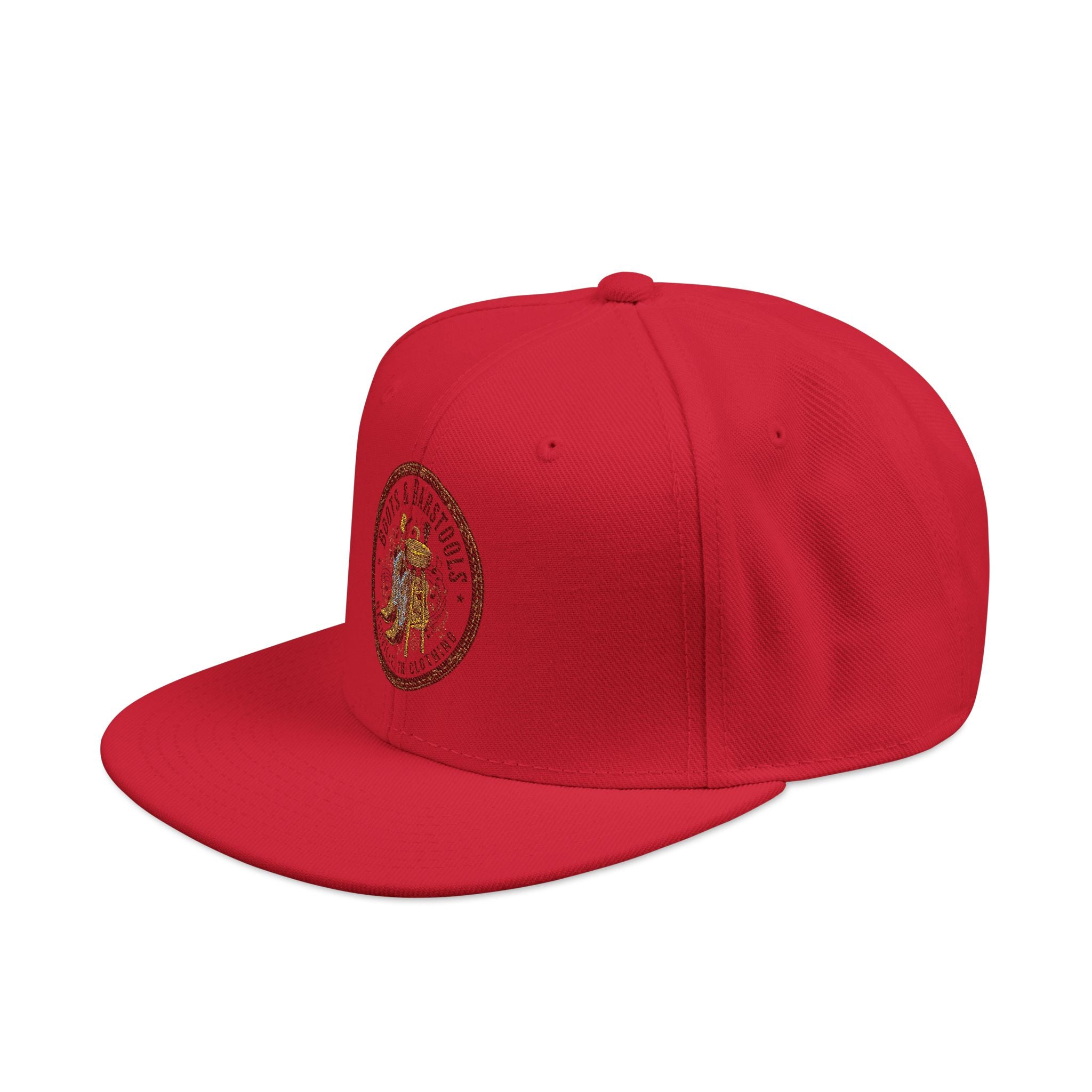 Embroidered Lion Crest Snapback Hat — Classic White & Black Baseball Cap