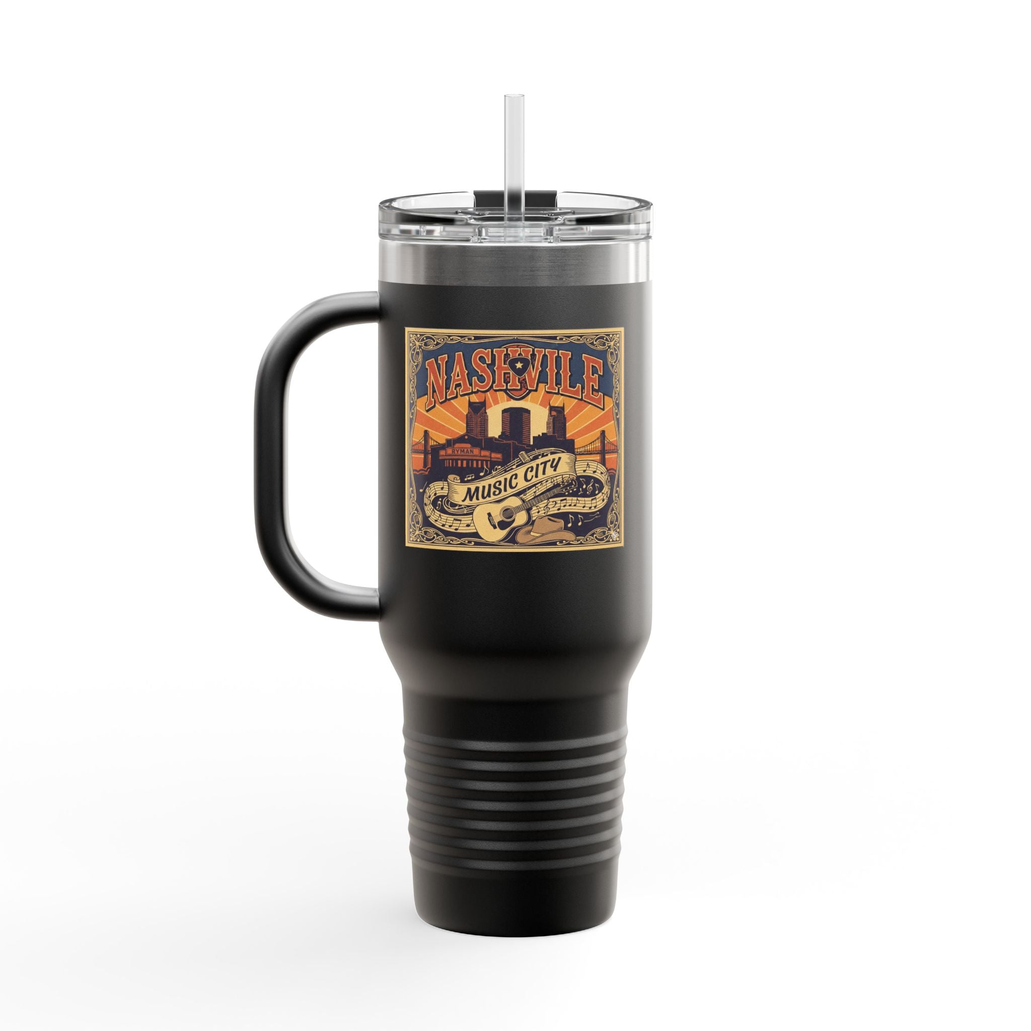 Nashville Music City 40oz Insulated Travel Mug