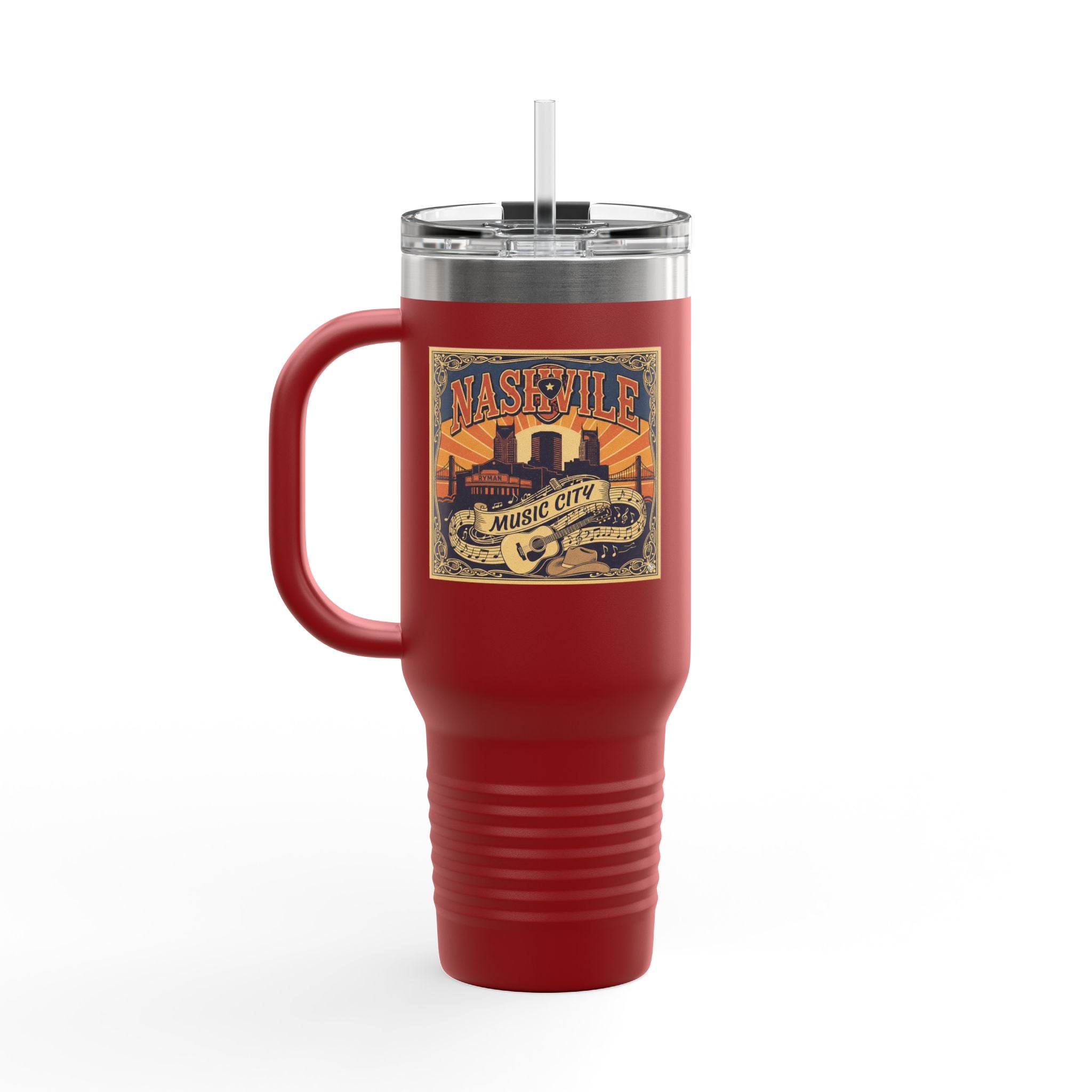 Nashville Music City 40oz Insulated Travel Mug