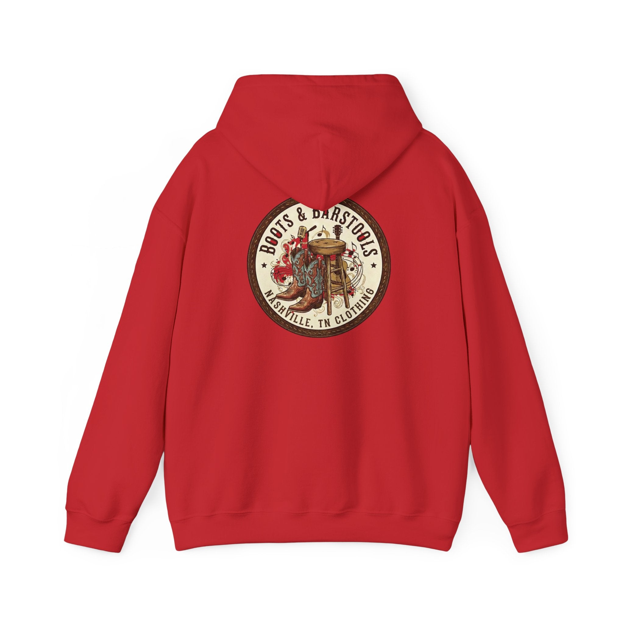 Boots & Barstools Retro Logo Hoodie — Nashville Bar Pub Sweatshirt