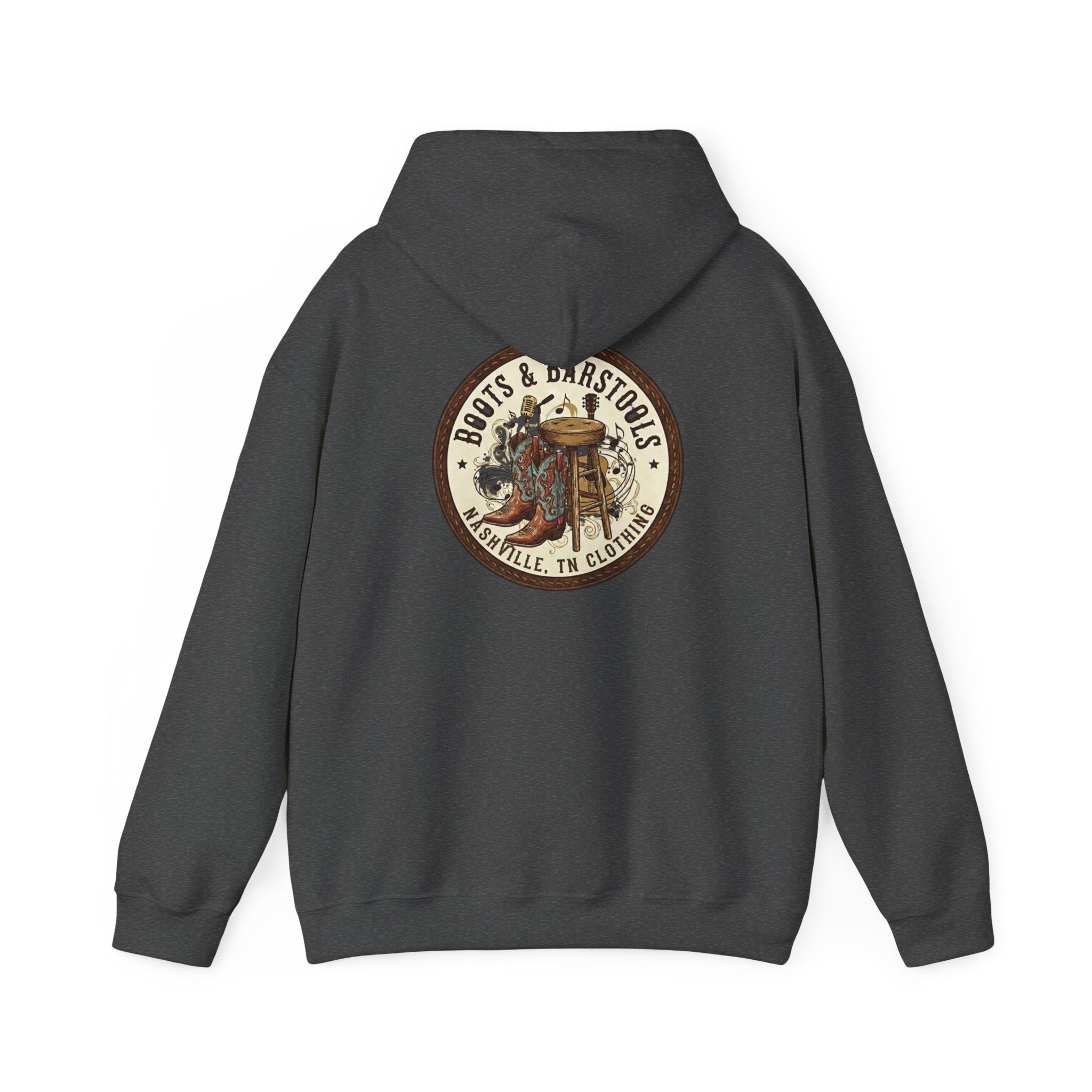 Boots & Barstools Retro Logo Hoodie — Nashville Bar Pub Sweatshirt