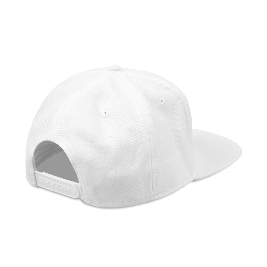 Embroidered Lion Crest Snapback Hat — Classic White & Black Baseball Cap