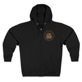 Nashville Memphis Americana Guitar Zip Hoodie — Vintage Flag Music Design