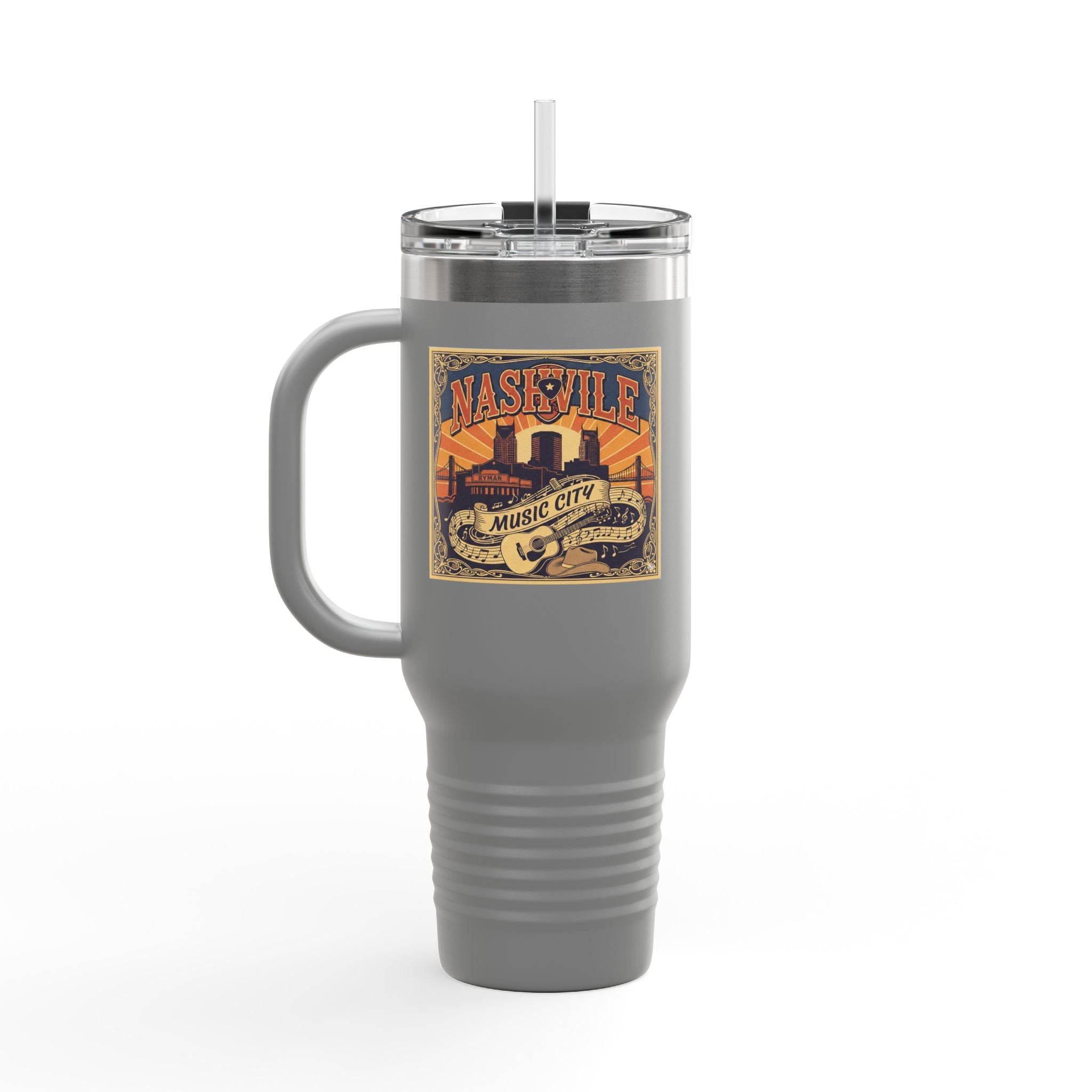 Nashville Music City 40oz Insulated Travel Mug